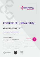 Certificate of Health and Safety